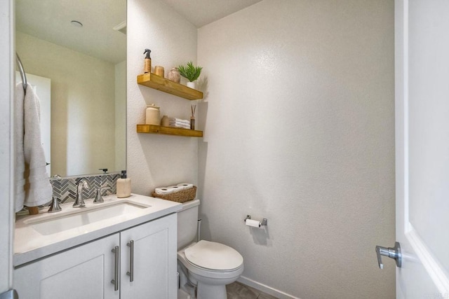 1201 Via Lucero, Oceanside, CA 92056 - half bath featuring vanity and backsplash