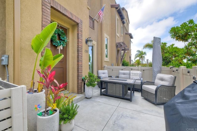 1201 Via Lucero, Oceanside, CA 92056 - view of patio featuring an outdoor hangout area
