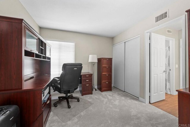 2435 Bear Rock, Escondido, CA 92026 - home office featuring light colored carpet and baseboards
