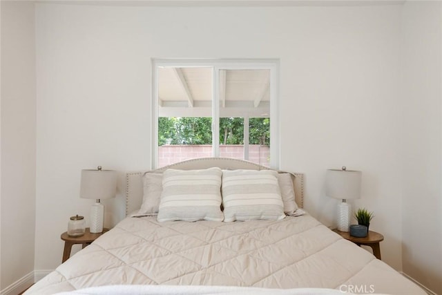 6118 Wolfe St, Lakewood, CA 90713 - bedroom with beam ceiling
