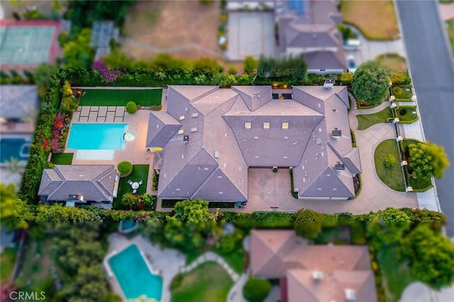 300 W Las Flores Ave, Arcadia, CA 91007 - aerial overview of property's location featuring a pool