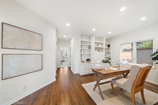 520 Kings Rd, Newport Beach, CA 92663 - office space featuring dark wood-type flooring and recessed lighting