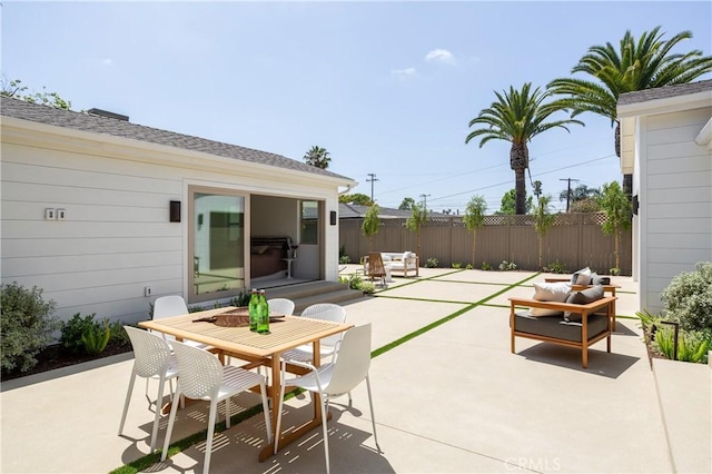 212 E 19th St, Costa Mesa, CA 92627 - view of patio / terrace featuring outdoor dining space and an outdoor living space