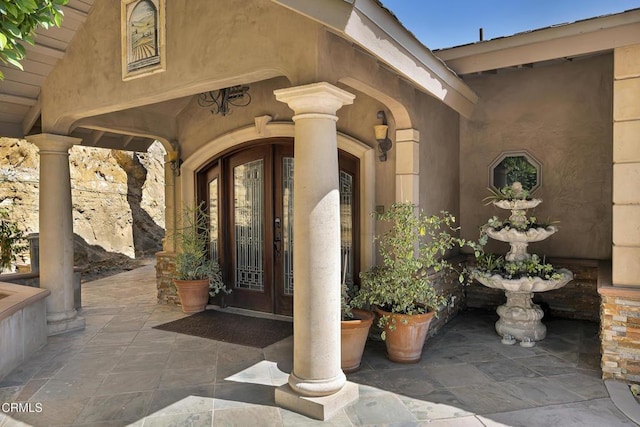 9999 Wornom Ave, Sunland, CA 91040 - view of exterior entry featuring a patio area and french doors
