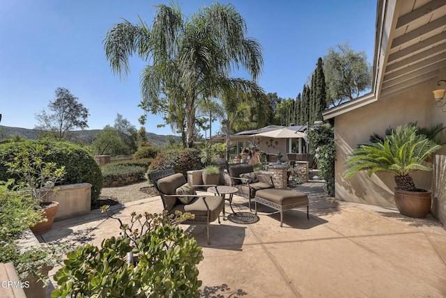 9999 Wornom Ave, Sunland, CA 91040 - view of patio featuring an outdoor hangout area