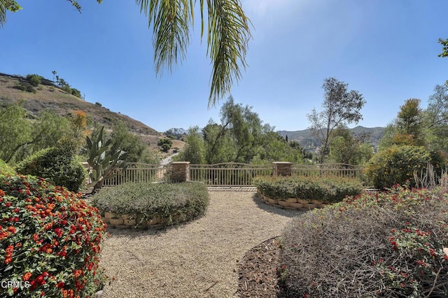 9999 Wornom Ave, Sunland, CA 91040 - view of yard with a mountain view