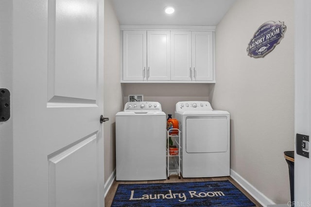 11015 Peyton Way, San Diego, CA 92129 - laundry area with independent washer and dryer, cabinet space, wood finished floors, and recessed lighting