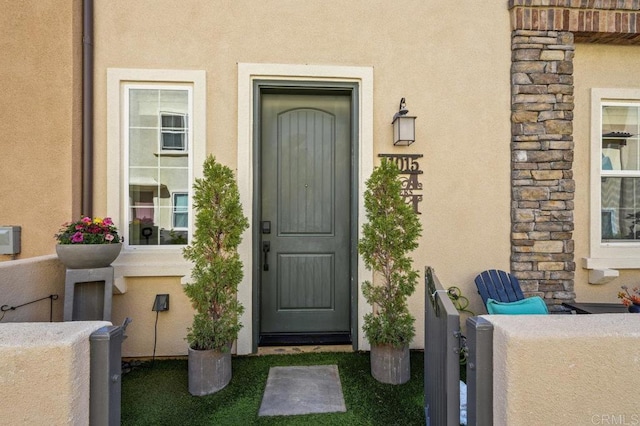 11015 Peyton Way, San Diego, CA 92129 - property entrance with stucco siding and stone siding