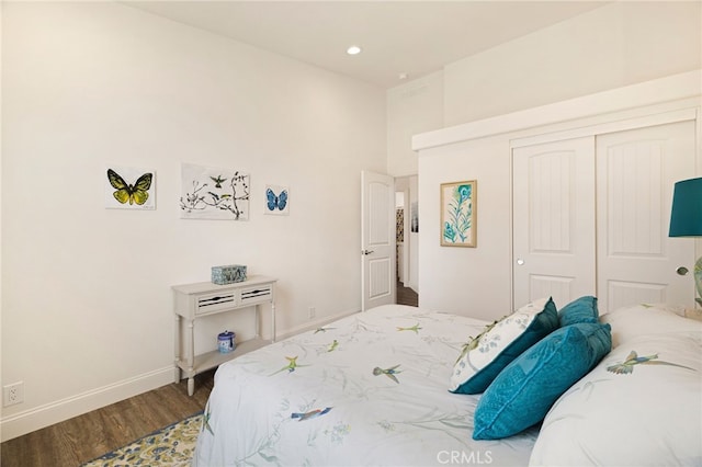 635 Boquest Blvd, Paradise, CA 95969 - bedroom with wood finished floors, a closet, and recessed lighting