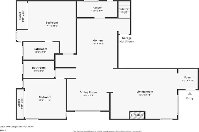 21521 Anns Ln, Laguna Beach, CA 92651 - view of property floor plan