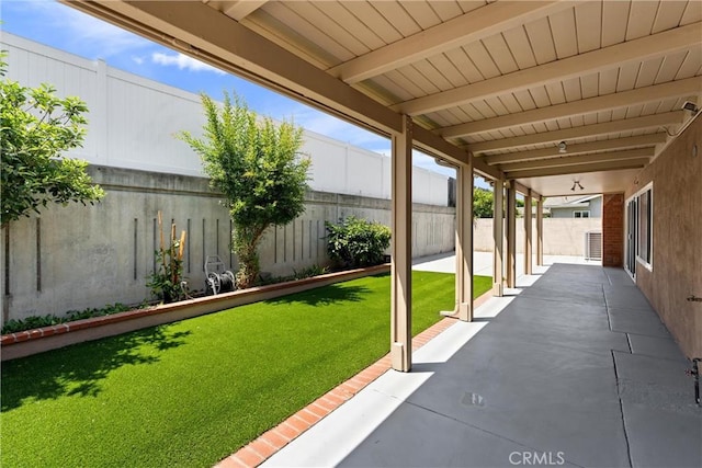 4360 E Addington Dr, Anaheim, CA 92807 - fenced backyard with a patio area