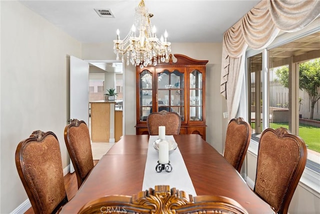 4360 E Addington Dr, Anaheim, CA 92807 - dining space with a chandelier and baseboards