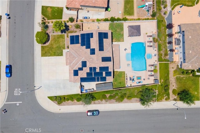 18094 Olivenhain Dr, Riverside, CA 92508 - bird's eye view of a pool area