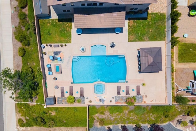 18094 Olivenhain Dr, Riverside, CA 92508 - aerial view of a pool area
