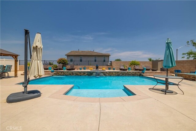 18094 Olivenhain Dr, Riverside, CA 92508 - view of pool featuring a patio and a fenced backyard