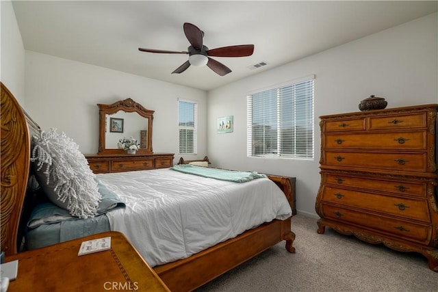 18094 Olivenhain Dr, Riverside, CA 92508 - carpeted bedroom with a ceiling fan