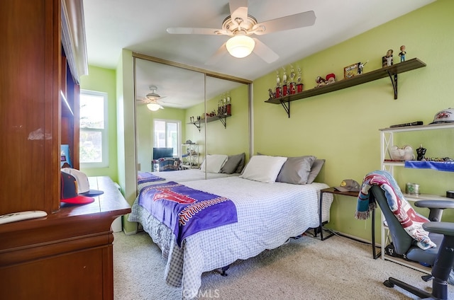 24412 Verena Ct, Mission Viejo, CA 92691 - carpeted bedroom with a closet and ceiling fan