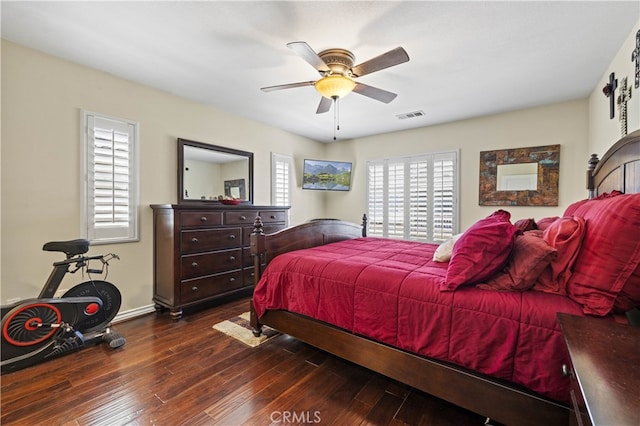 28385 Mirabelle Ln, Saugus, CA 91350 - bedroom with wood-type flooring and a ceiling fan