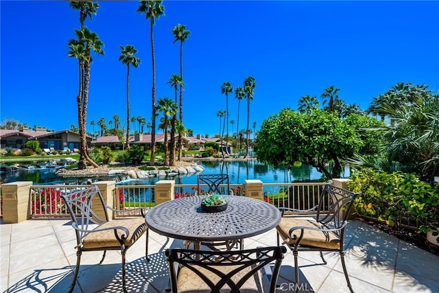 154 Lost River Dr, Palm Desert, CA 92211 - view of patio featuring a water view