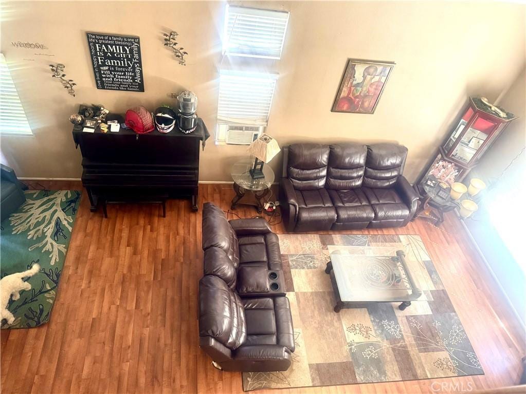 44686 Calle Hilario, Temecula, CA 92592 - living room with wood finished floors and cooling unit