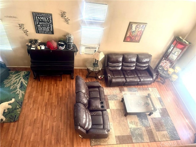 44686 Calle Hilario, Temecula, CA 92592 - living room with wood finished floors and cooling unit