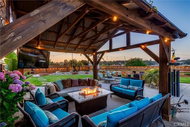 620 Camino Roble, Nipomo, CA 93444 - view of patio / terrace featuring a gazebo and an outdoor living space with a fire pit