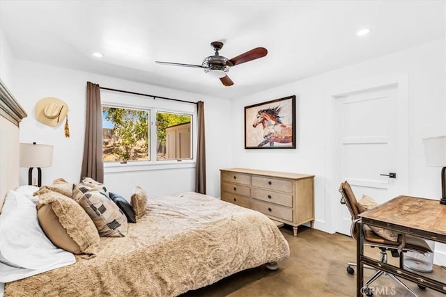 27151 Mission Hills Dr, San Juan Capistrano, CA 92675 - carpeted bedroom with recessed lighting and ceiling fan