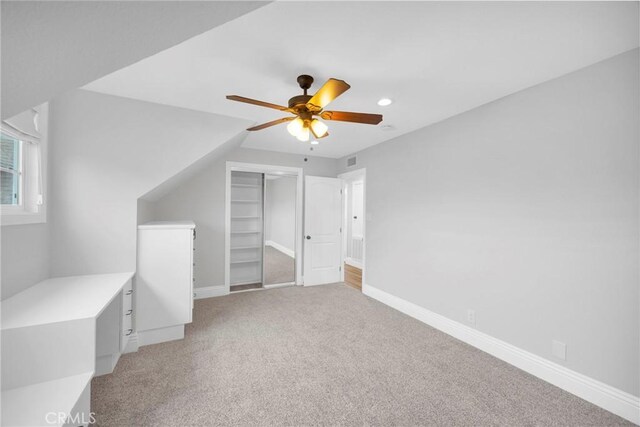 12012 Paseo Bonita, Los Alamitos, CA 90720 - bonus room with light carpet, ceiling fan, and recessed lighting