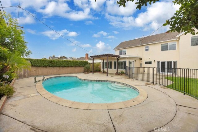12012 Paseo Bonita, Los Alamitos, CA 90720 - view of swimming pool with a pergola, a patio, and a fenced backyard