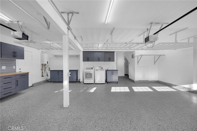 12012 Paseo Bonita, Los Alamitos, CA 90720 - garage with separate washer and dryer, a garage door opener, and water heater