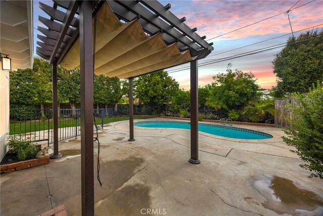 12012 Paseo Bonita, Los Alamitos, CA 90720 - view of swimming pool with a pergola, a fenced backyard, and a patio