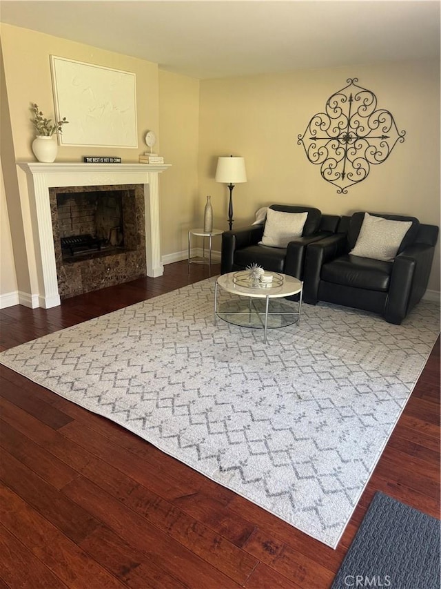 1398 Tartan Cir, Placentia, CA 92870 - living room featuring wood finished floors and a fireplace