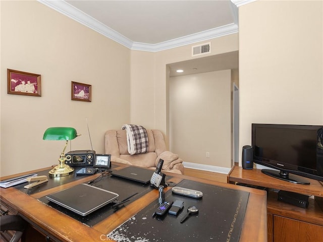 421 E Santa Anita Ave Unit 101, Burbank, CA 91501 - office featuring ornamental molding and wood finished floors