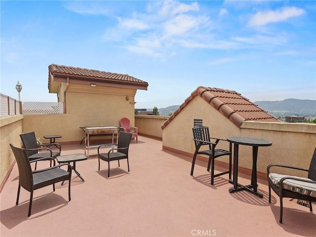 421 E Santa Anita Ave Unit 101, Burbank, CA 91501 - view of patio with a mountain view
