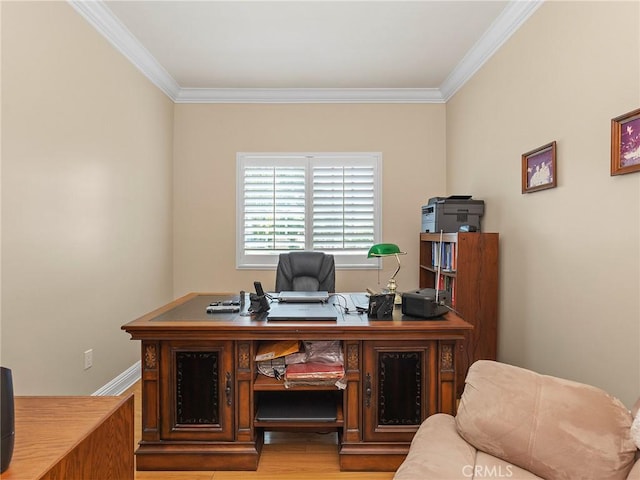 421 E Santa Anita Ave Unit 101, Burbank, CA 91501 - office area with crown molding and wood finished floors