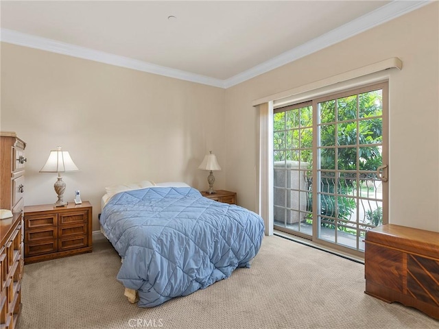 421 E Santa Anita Ave Unit 101, Burbank, CA 91501 - carpeted bedroom with crown molding and access to outside
