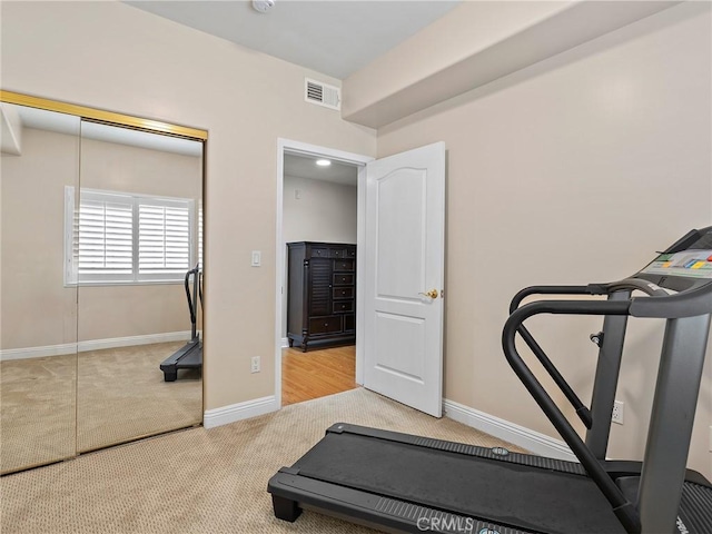421 E Santa Anita Ave Unit 101, Burbank, CA 91501 - workout room featuring carpet flooring and baseboards