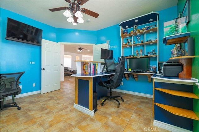 9600 S Loop Blvd, California City, CA 93505 - office with ceiling fan