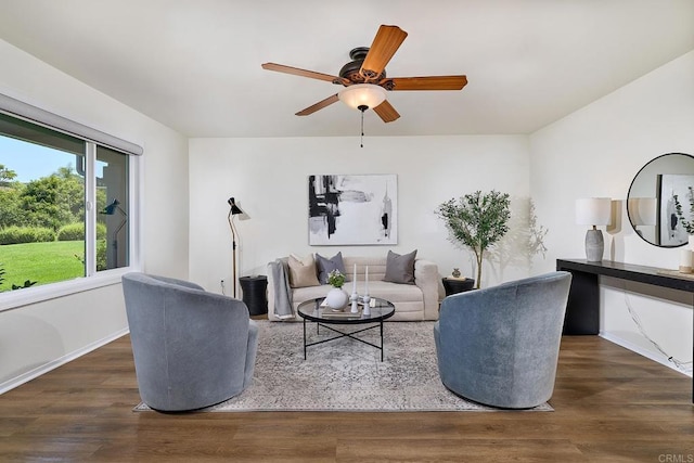 942 Royal Tern Way, Oceanside, CA 92057 - living room featuring ceiling fan and wood finished floors