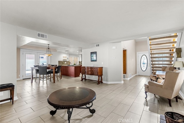 13180 Meteor Dr, Victorville, CA 92395 - living room with baseboards and a tray ceiling