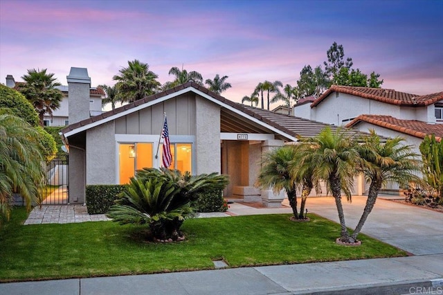 4772 Gateshead Rd, Carlsbad, CA 92010 - view of front facade featuring a front yard and concrete driveway
