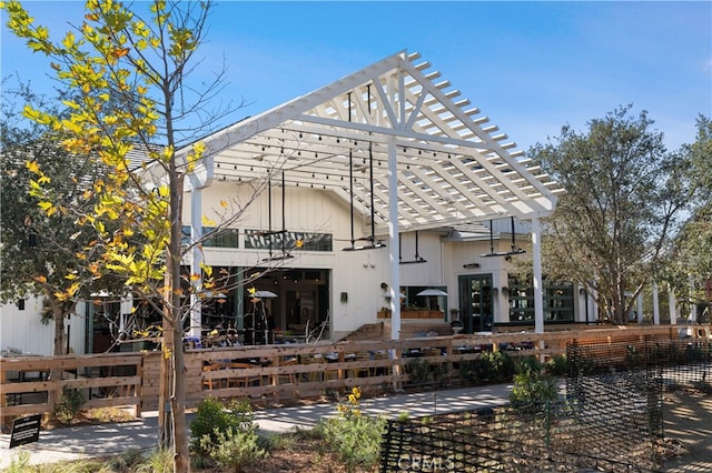 25928 Meadow Dr, San Juan Capistrano, CA 92675 - rear view of house featuring a pergola