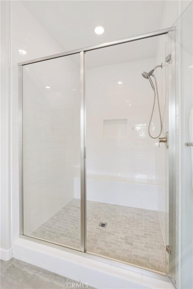 25928 Meadow Dr, San Juan Capistrano, CA 92675 - bathroom featuring a shower stall and recessed lighting
