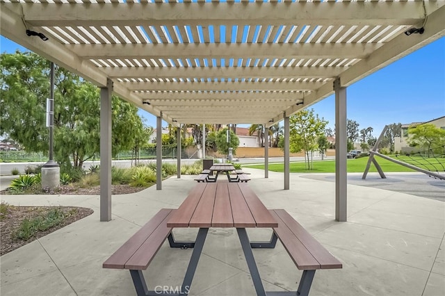 9876 Skylar Ave, Fountain Valley, CA 92708 - view of home's community featuring a pergola and a patio