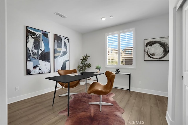9876 Skylar Ave, Fountain Valley, CA 92708 - office featuring wood finished floors and recessed lighting