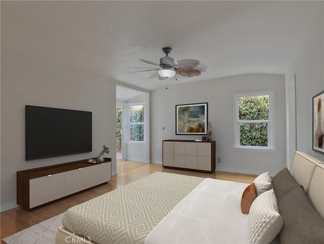 1017 Cordova Ave, Glendale, CA 91207 - bedroom with light wood-style floors and ceiling fan