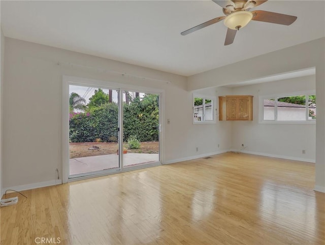 1017 Cordova Ave, Glendale, CA 91207 - empty room featuring light wood-style flooring and ceiling fan