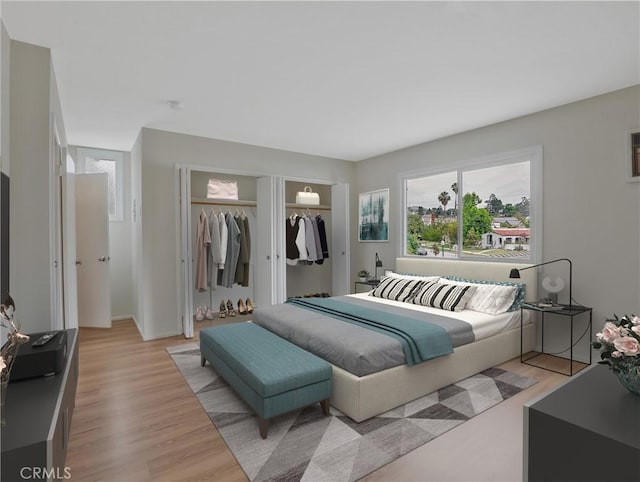 1017 Cordova Ave, Glendale, CA 91207 - bedroom featuring light wood-type flooring and a closet