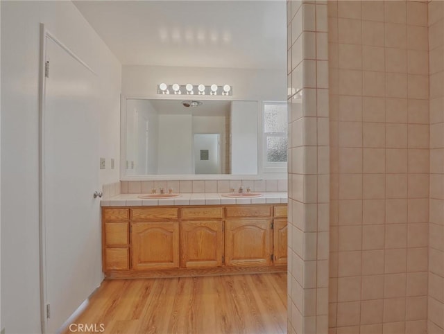 1017 Cordova Ave, Glendale, CA 91207 - bathroom with wood finished floors and double vanity