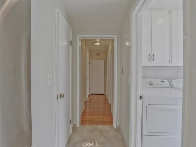 1017 Cordova Ave, Glendale, CA 91207 - hall with washing machine and dryer and light tile patterned floors